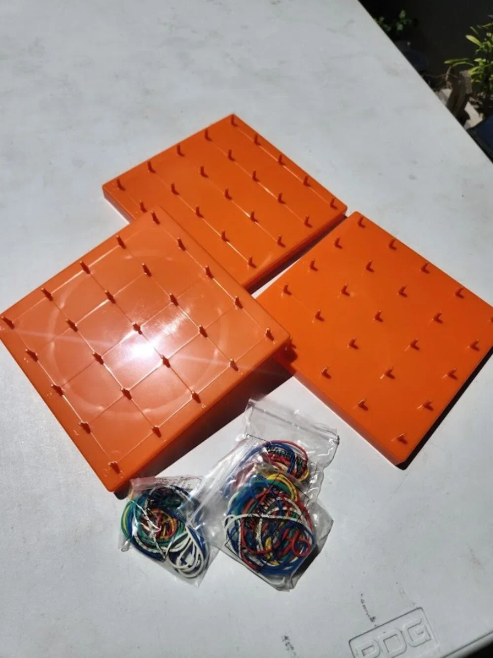 NEW 3X Geoboards Orange Math Manipulatives Grid 5x5 3 Pack School Supplies Class